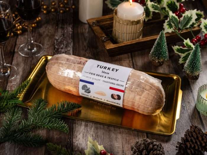 Pre-Cooked Frozen Ballotine Turkey Leg 4 pax (Stuffing Foie gras Truffles / free gravy) 0.6/0.8 KG