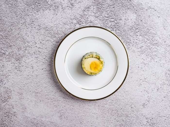 Eggs in Jelly (Aspic) with smoked chicken 85 g