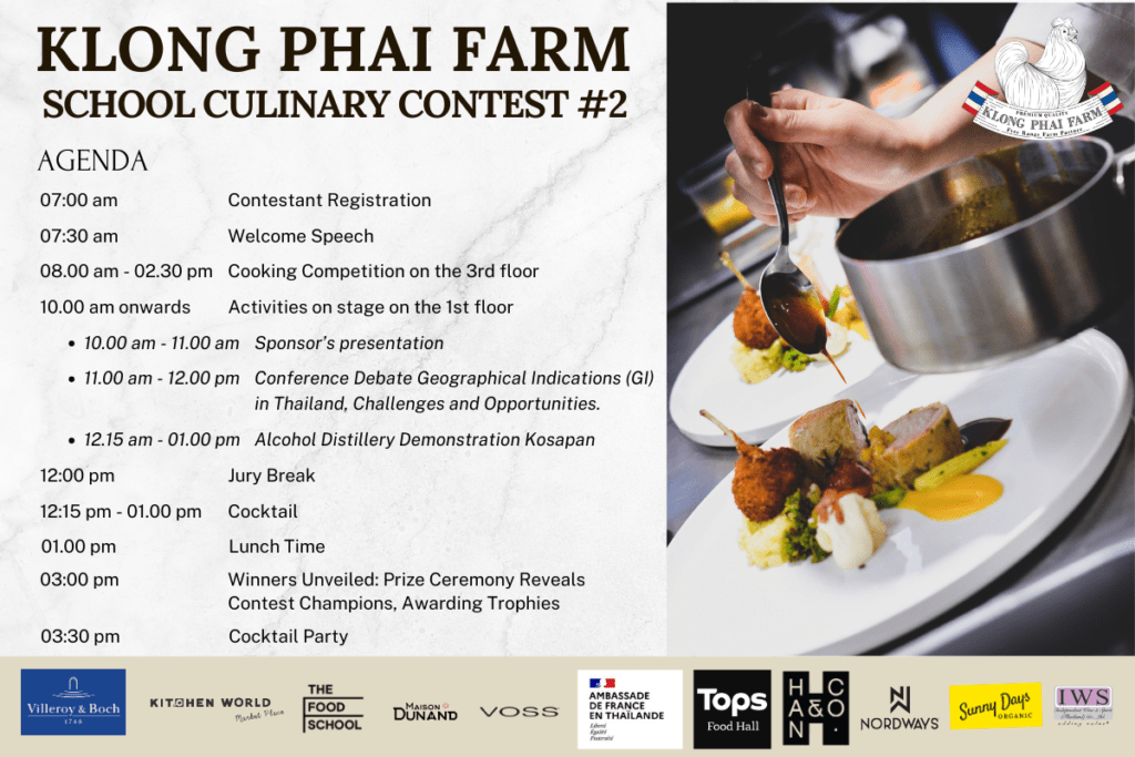 Klong Phai Farm School Culinary Contest Agenda